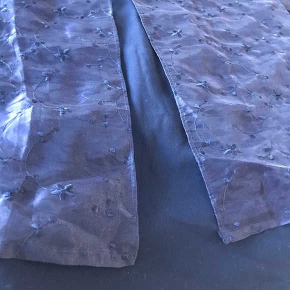 Navy Malaysian  Sheath Dress with organza overlay - Picture 3 of 3